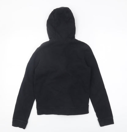 Nike Boys Black Full Zip Hoodie - M, Logo, Casual, Fleece
