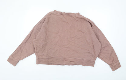 Oysho Women's Brown Cotton Pullover Sweatshirt Size 8