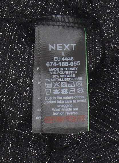 Womens UK Size 16 NEXT Black  T-Shirt