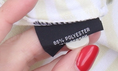 Dunlop Men's XL White Striped Polo Shirt - Casual Golf Style