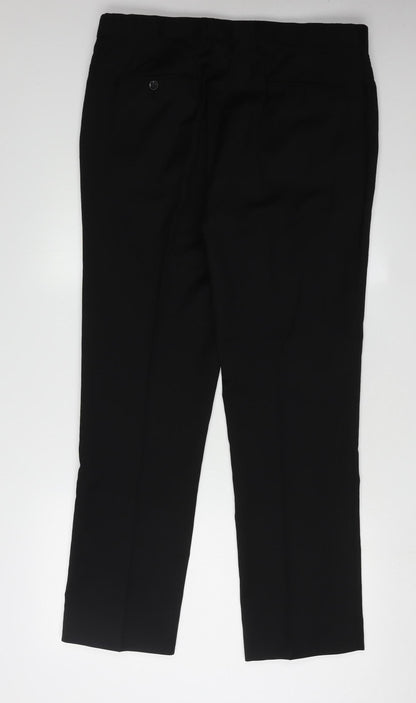 Skopes Men's Black Regular Fit Trousers, Size 36