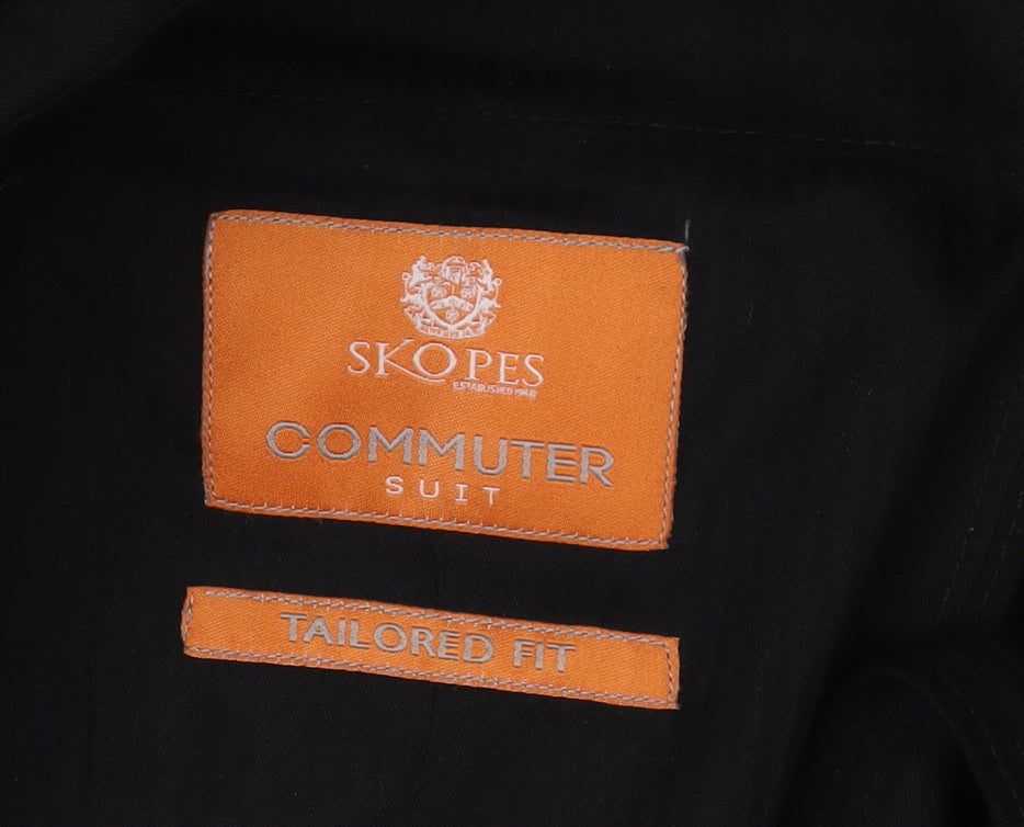 Skopes Men's Black Regular Fit Trousers, Size 36