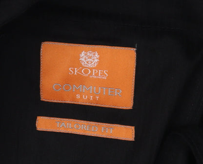 Skopes Men's Black Regular Fit Trousers, Size 36