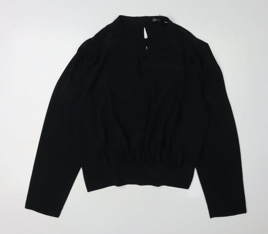 Dorothy Perkins Women's Black High Neck Blouse Size 18