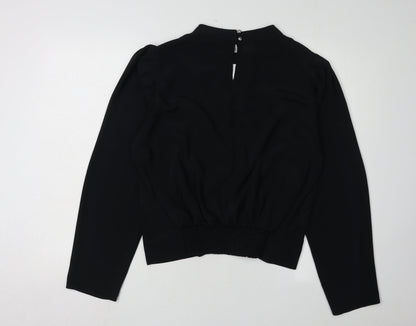 Dorothy Perkins Women's Black High Neck Blouse Size 18