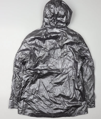 Barbara Lebek Women's Silver Windbreaker Jacket Size 14