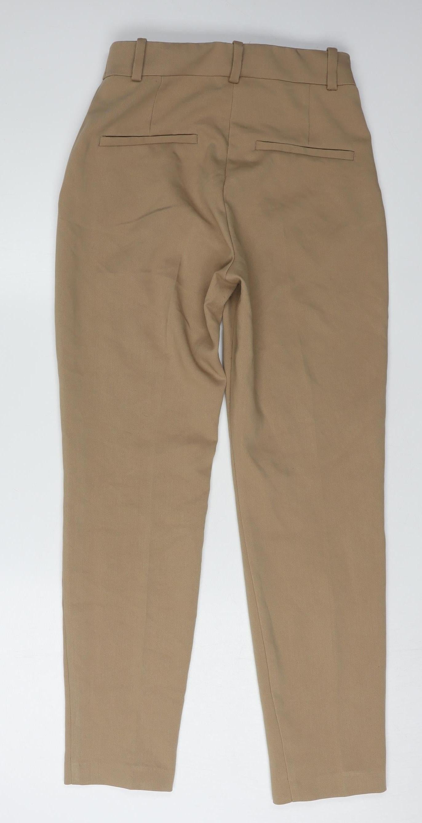 Womens UK Size 8 H&M Regular Fit Casual Beige Trousers