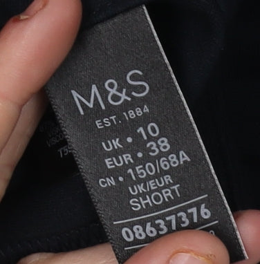 Womens UK Size 10 Marks and Spencer   Black Trousers