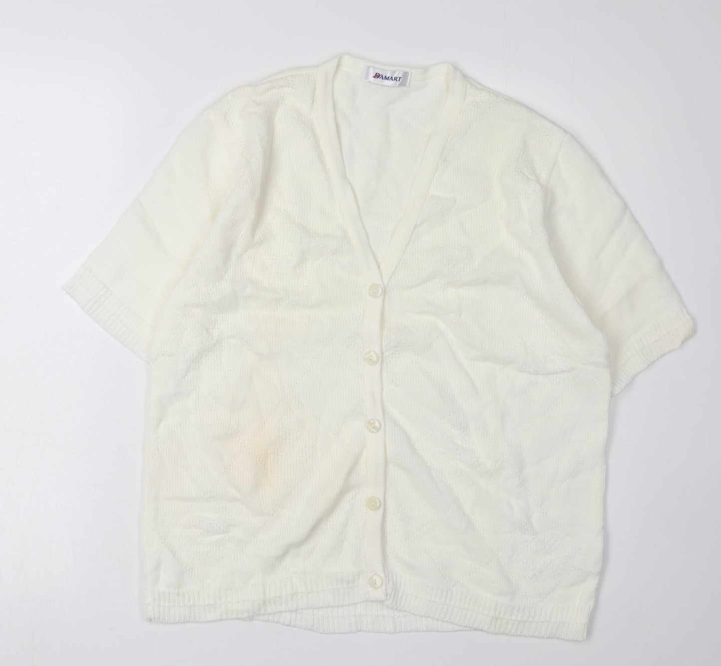 Womens UK Size 16-18 Damart Ivory Cardigan Jumper