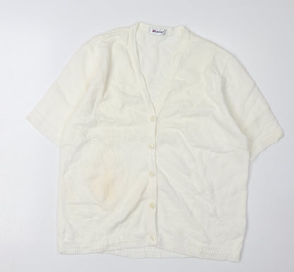 Womens UK Size 16-18 Damart Ivory Cardigan Jumper