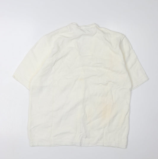 Damart Women's Ivory Cardigan, Size 16-18, Button Accent