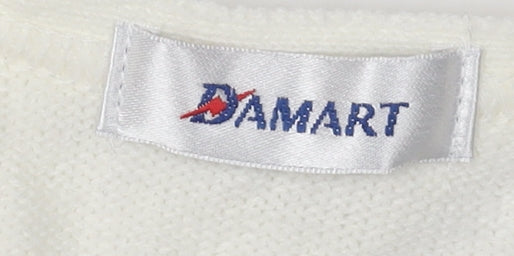 Womens UK Size 16-18 Damart Ivory Cardigan Jumper