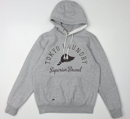 Tokyo Laundry Men's Grey Pullover Hoodie, Size M