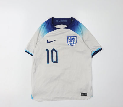 Nike Boys White Football Jersey Short Sleeve Medium