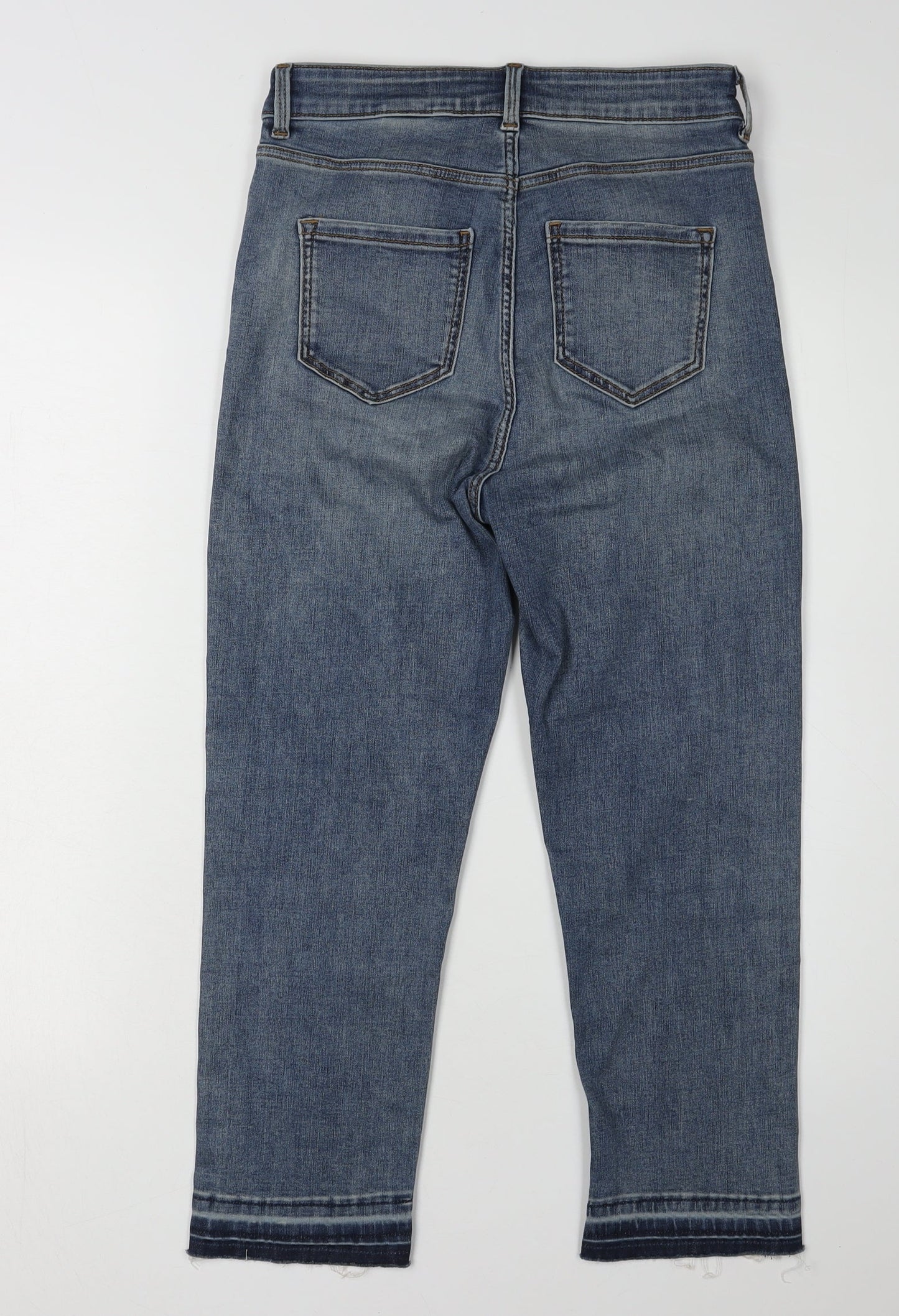 Womens UK Size S Marks and Spencer Regular Fit Straight Blue Jeans