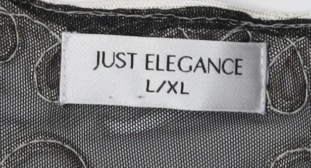 Womens UK Size L/XL Just Elegance Black Cardigan Jumper