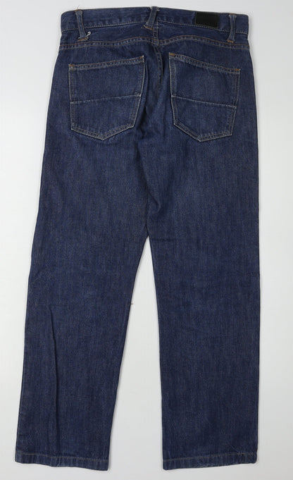 Often Unisex Blue Straight-Leg Jeans, Size 12
