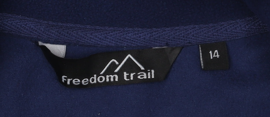 Freedom Trail Women's Blue Fleece Pullover Hoodie, Size 14