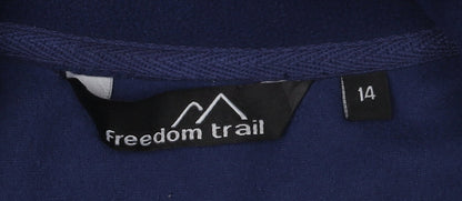 Freedom Trail Women's Blue Fleece Pullover Hoodie, Size 14