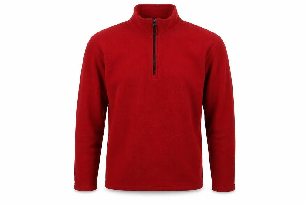 Mens UK Size M Lands' End Red 1/4 Zip Sweatshirt