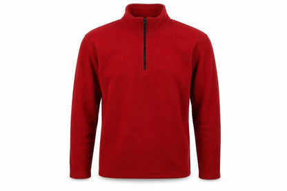Mens UK Size M Lands' End Red 1/4 Zip Sweatshirt