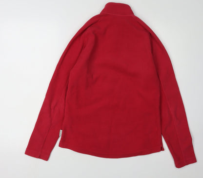 Decathlon Women's Red Mock Neck Fleece Sweatshirt Size 12