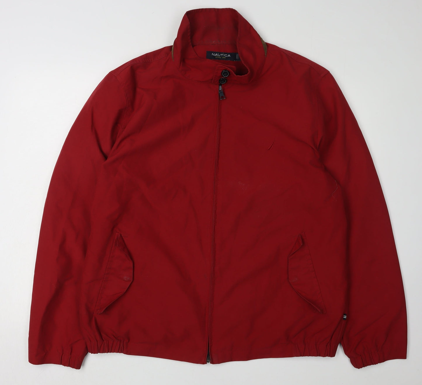 Mens UK Size L Nautica Red Basic Jacket