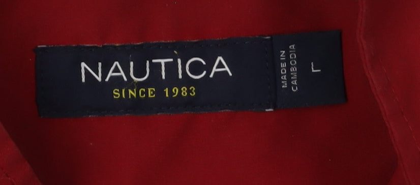 Mens UK Size L Nautica Red Basic Jacket