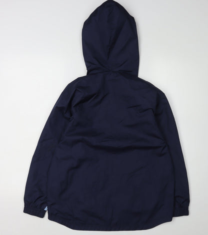 Boys Blue Grey Derby County Football Club Windbreaker Jacket 10-11 Years Hooded Spring