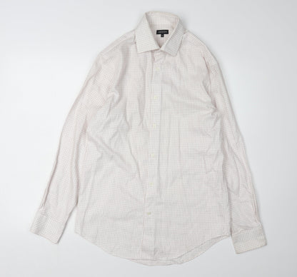 Jaeger Men's Check Long Sleeve Cotton Shirt - Size 14.5