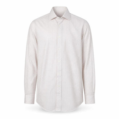 Front view of Jaeger Men's Check Long Sleeve Cotton Shirt -, size 14.5