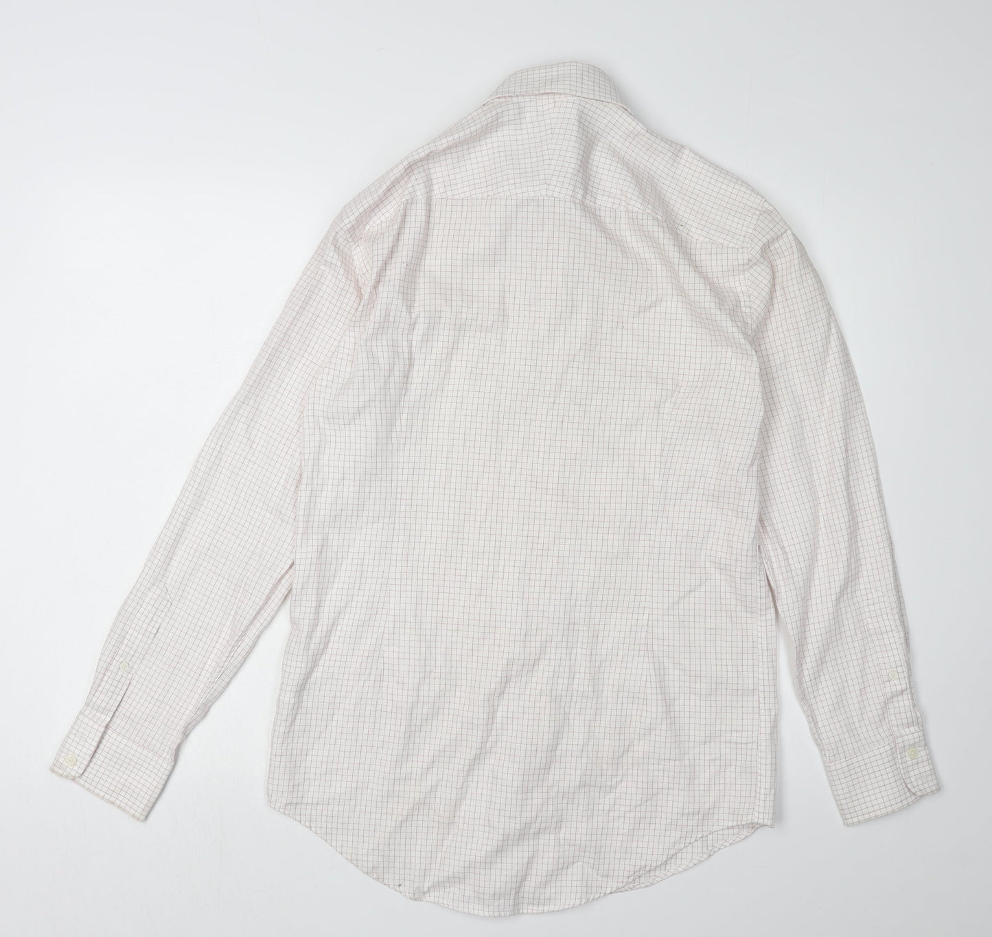 Jaeger Men's Check Long Sleeve Cotton Shirt - Size 14.5