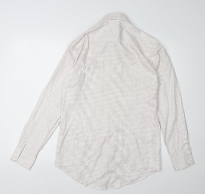 Jaeger Men's Check Long Sleeve Cotton Shirt - Size 14.5