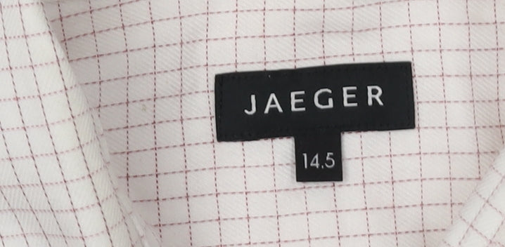 Jaeger Men's Check Long Sleeve Cotton Shirt - Size 14.5