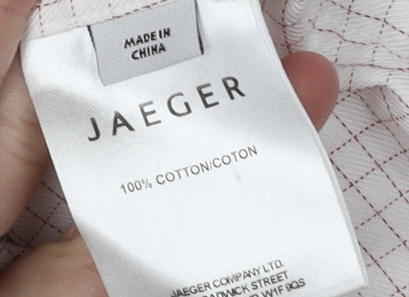 Jaeger Men's Check Long Sleeve Cotton Shirt - Size 14.5