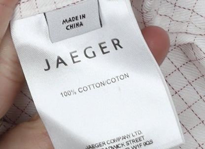 Jaeger Men's Check Long Sleeve Cotton Shirt - Size 14.5