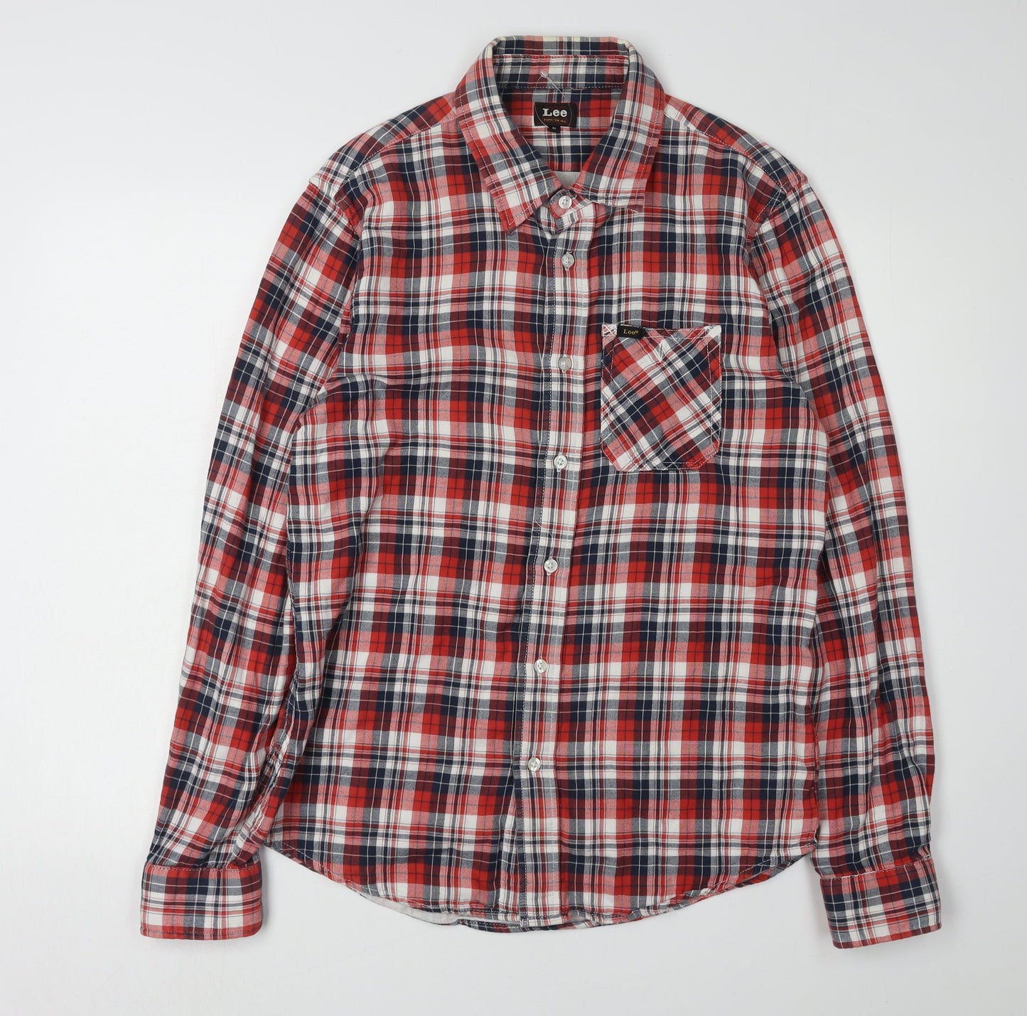 Lee Men's Multicoloured Plaid Button-Up Shirt M