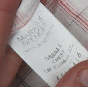 Marks and Spencer Men's Check Short Sleeve Shirt