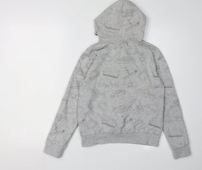 M&Co Girls Grey 'Friends' Hoodie 10 Years Casual Graphic Print