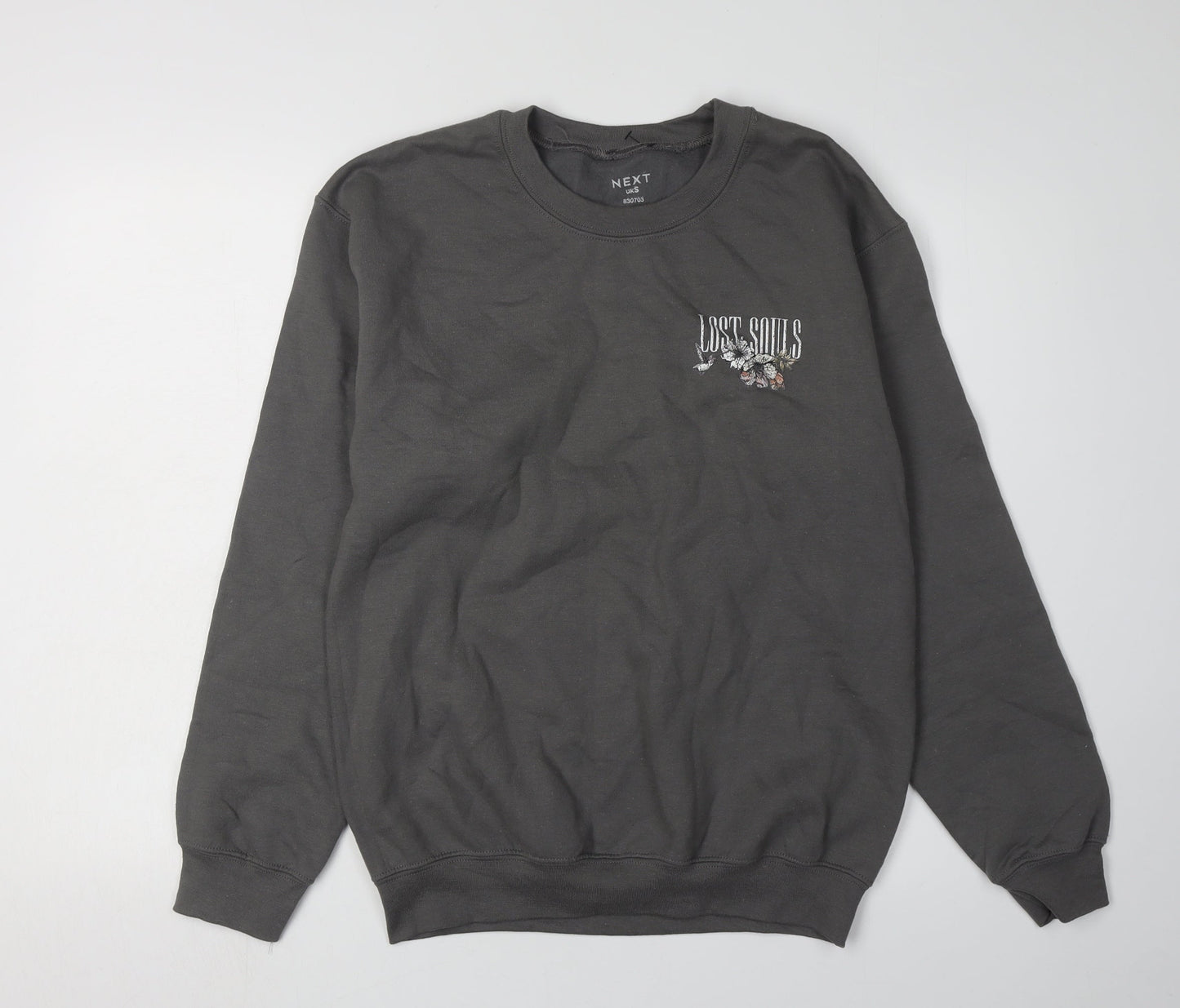 Mens UK Size S NEXT Black Pullover Sweatshirt