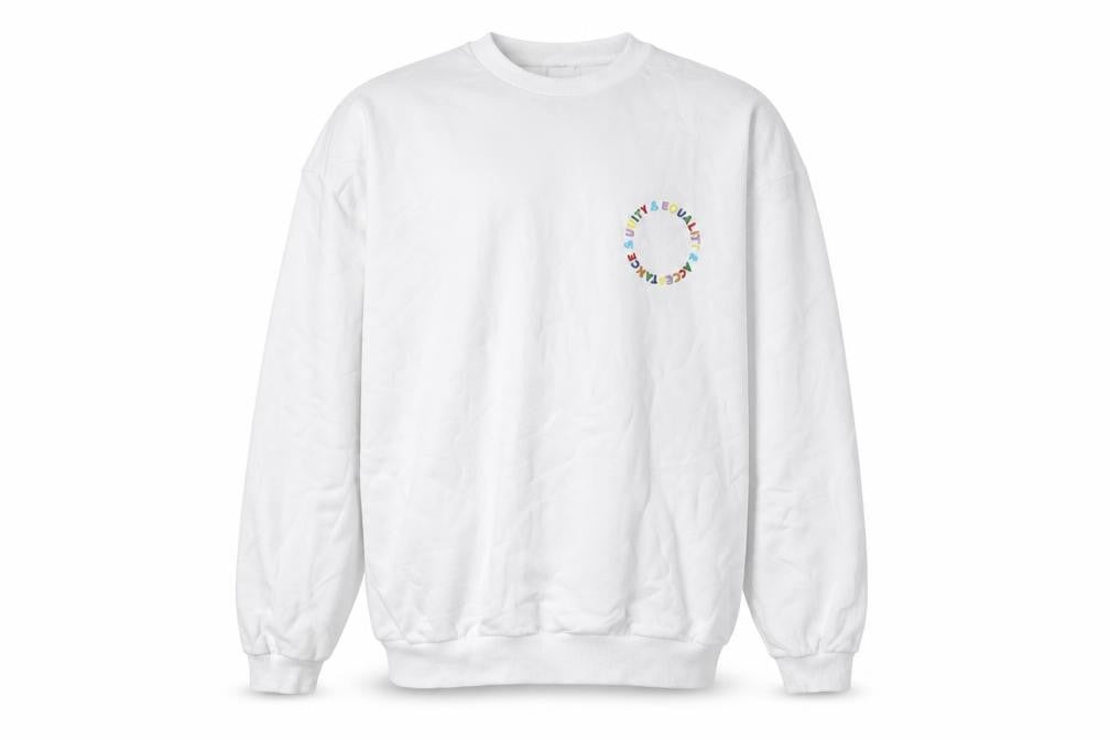 Unisex Adults UK Size XS ASOS White Pullover Sweatshirt