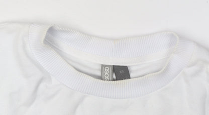 Unisex Adults UK Size XS ASOS White Pullover Sweatshirt