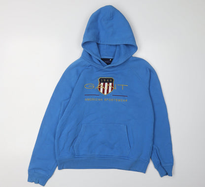 GANT Boys Blue Logo Pullover Hoodie Size 13-14 Years