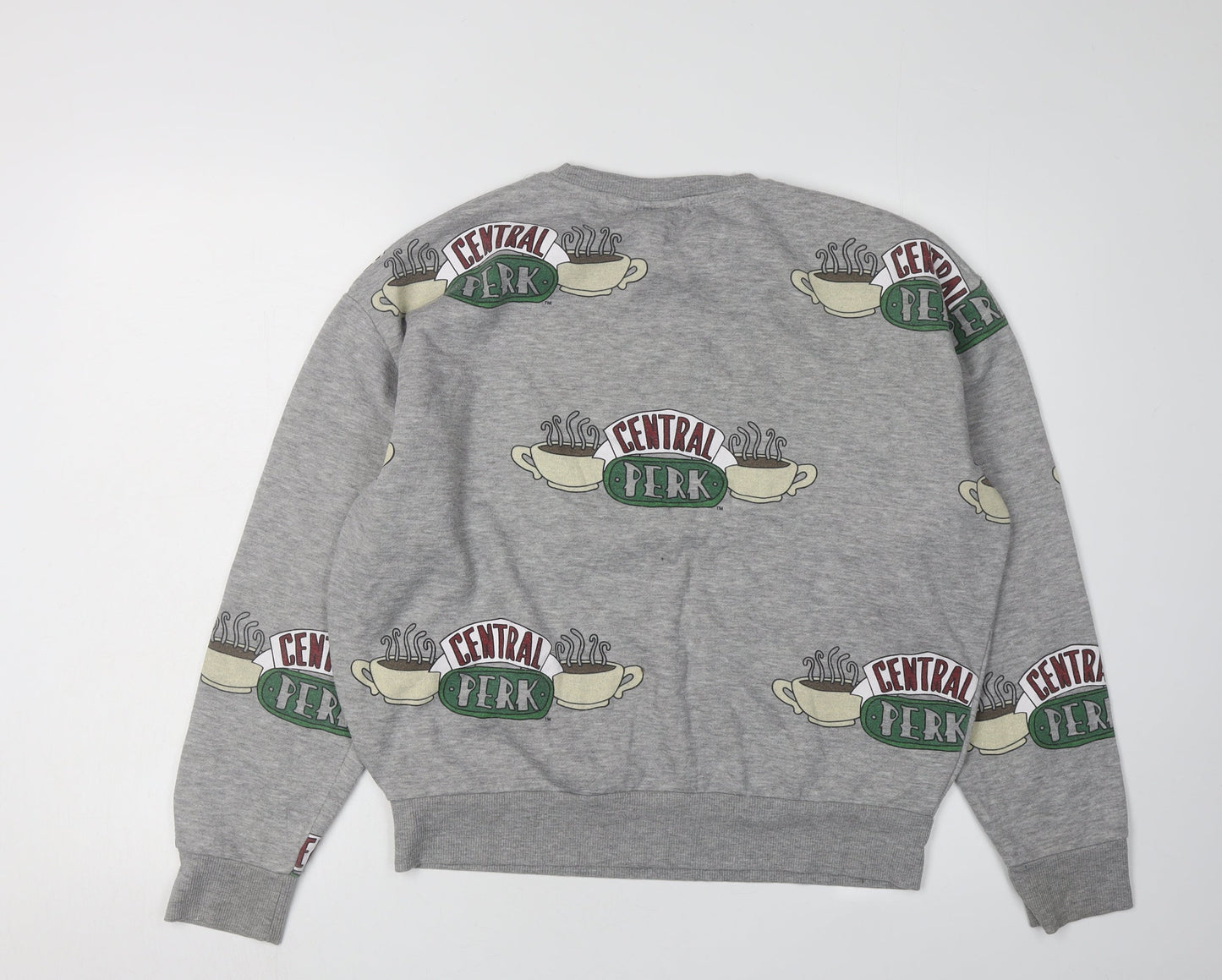 Unisex Adults UK Size S FRIENDS Grey Pullover Sweatshirt