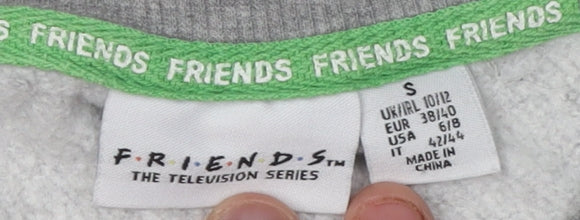 Unisex Adults UK Size S FRIENDS Grey Pullover Sweatshirt