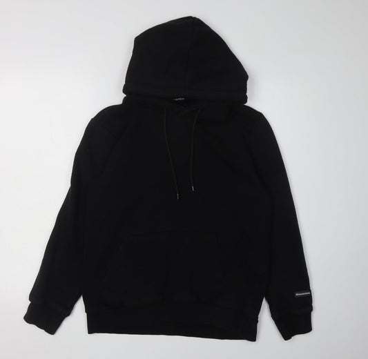 Bershka Women's Black XS Pullover Hoodie with Hood