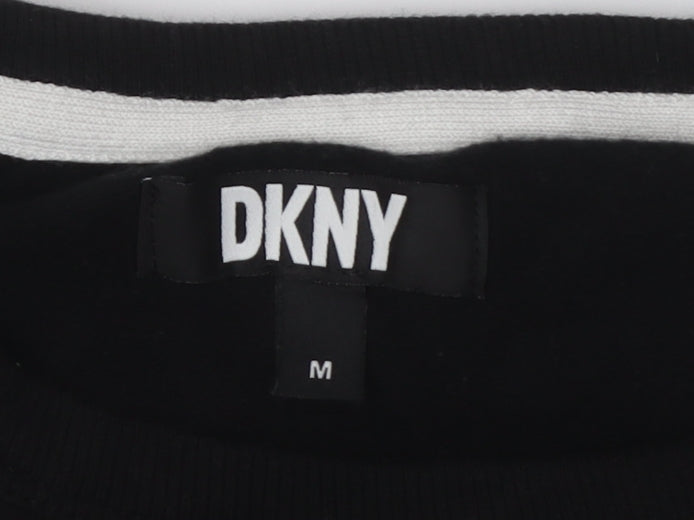 DKNY Women's Black Sweatshirt M - Casual Raglan Sleeve