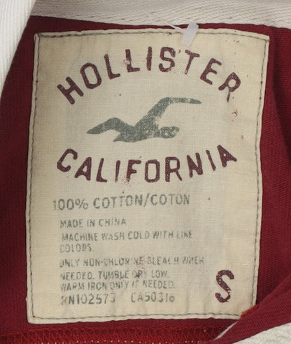 Hollister Men's Red Colourblock Polo S