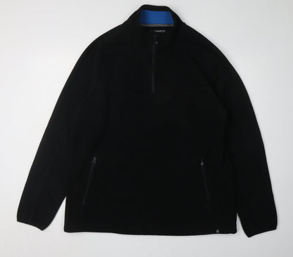 Mondetta Men's Black Fleece 1/4 Zip Sweatshirt L/S