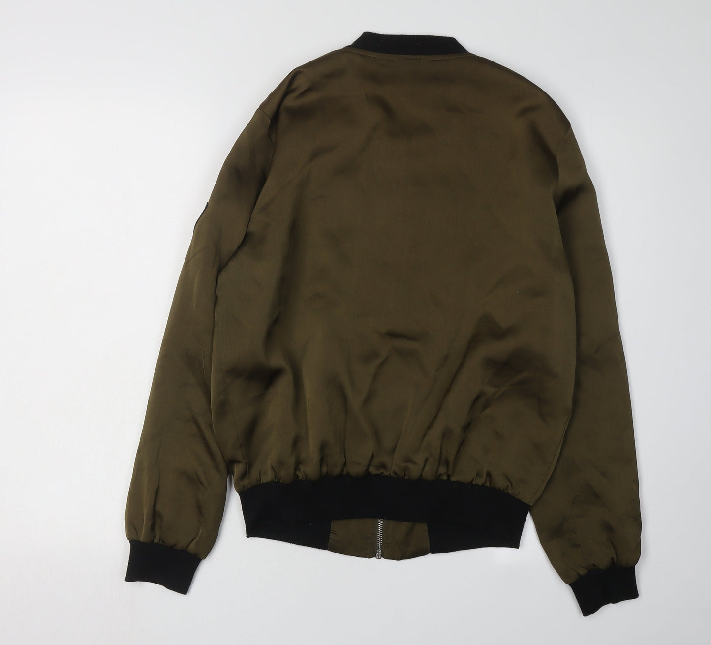 Womens UK Size 10 New Look Green Bomber Jacket